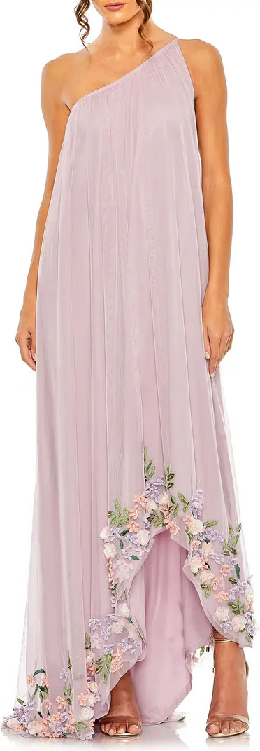 Mac Duggal Embellished One Shoulder Trapeze Gown | Nordstrom | Nordstrom