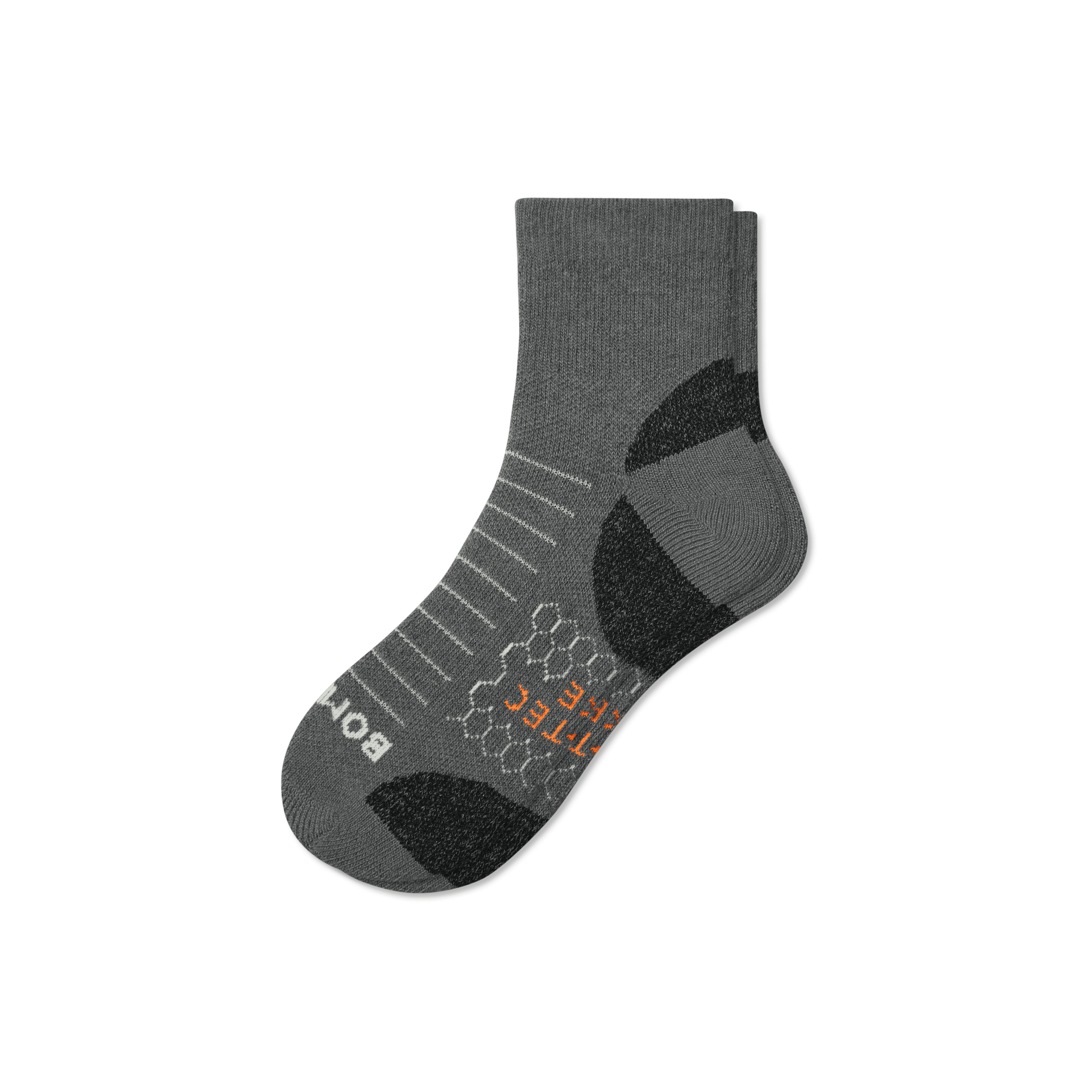 Men's Hiking Performance Quarter Socks - Shade - Large - Cotton Blend - Bombas | Bombas