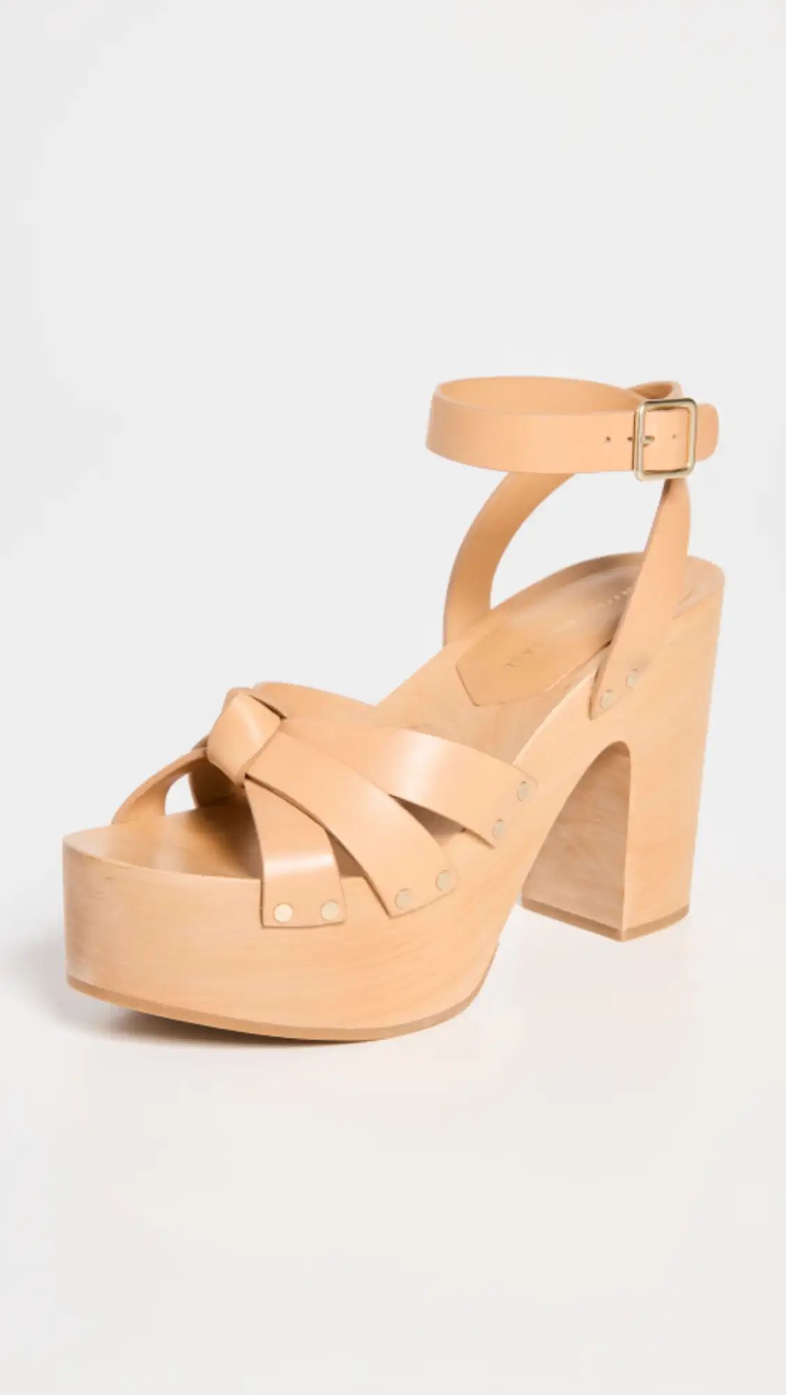 Abbie Knot Clog Sandals with Ankle Strap | Shopbop