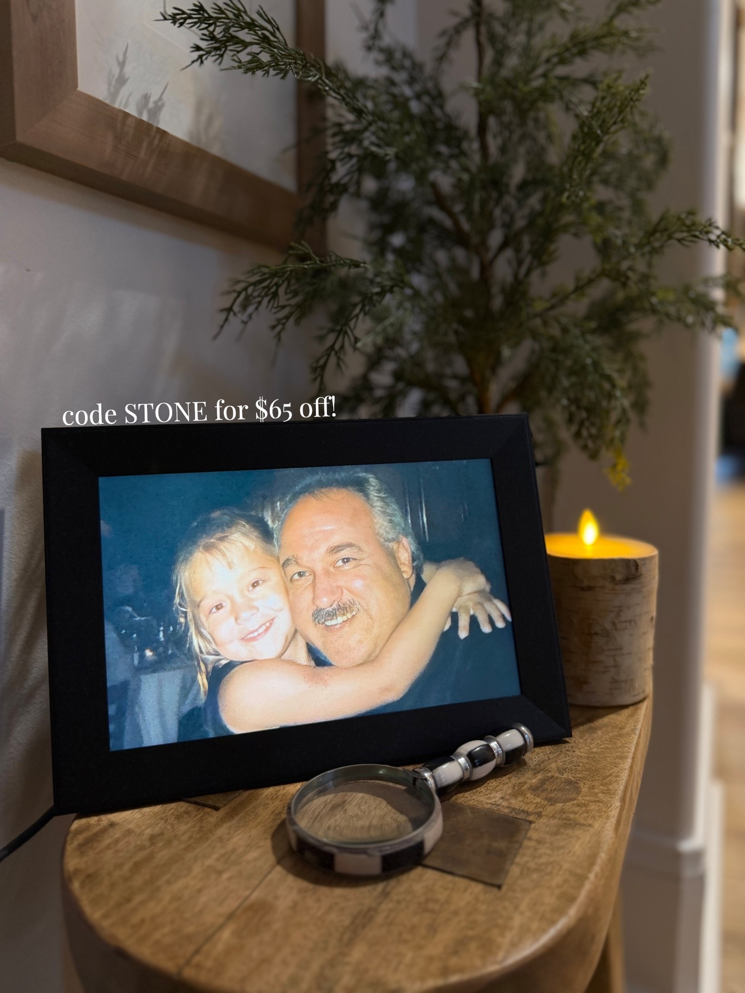 One of my all time favorite gifts for ANYONE🤎📸 our Aura digital picture frames! Takes seconds to set up, you can fully loaf these for family members as gifts & frequently send them photos so they can see them! Free & unlimited uploads 🙌🏼 

This is their holiday edition frame Stone frame in the color “basalt” but also comes in a cream called “boulder” ⚪️ code STONE saves you $65 off! 

@auraframes #aurapartner / for her / for him / family gift ideas / sale / Holley Gabrielle 

#LTKCyberWeek #LTKGiftGuide #LTKSaleAlert