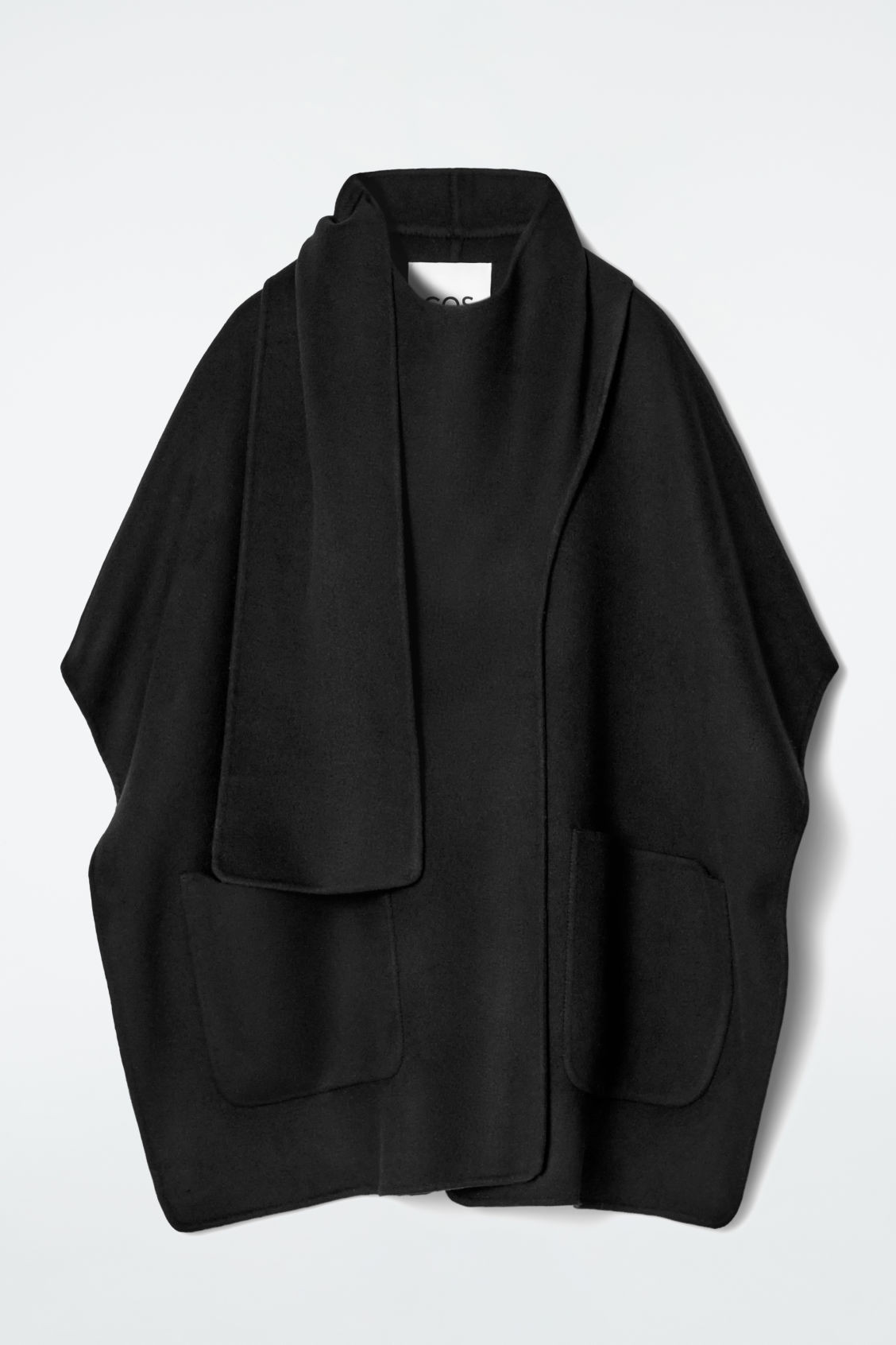 SCARF-DETAIL DOUBLE-FACED WOOL CAPE | COS UK