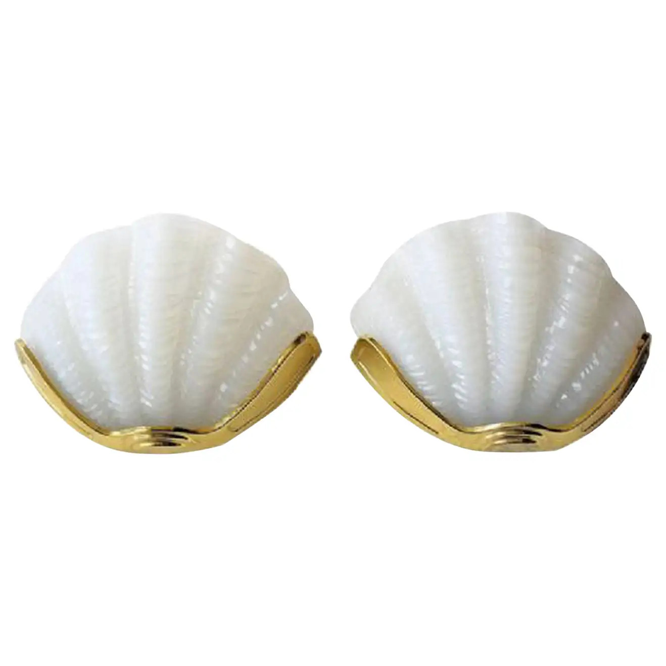 Art Deco Matching Pair of 1930's Shell Wall Lights, England | 1stDibs
