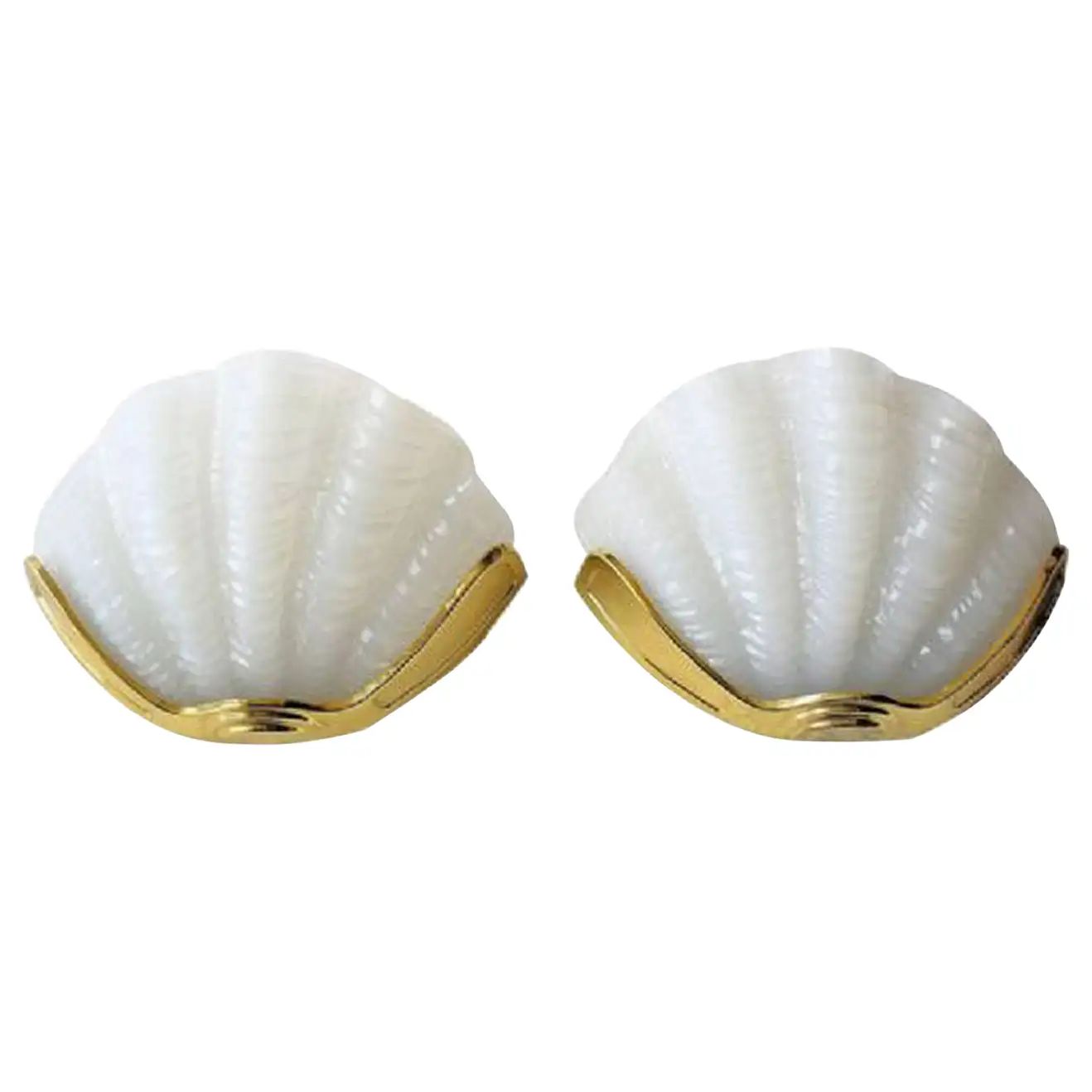 Art Deco Matching Pair of 1930's Shell Wall Lights, England | 1stDibs