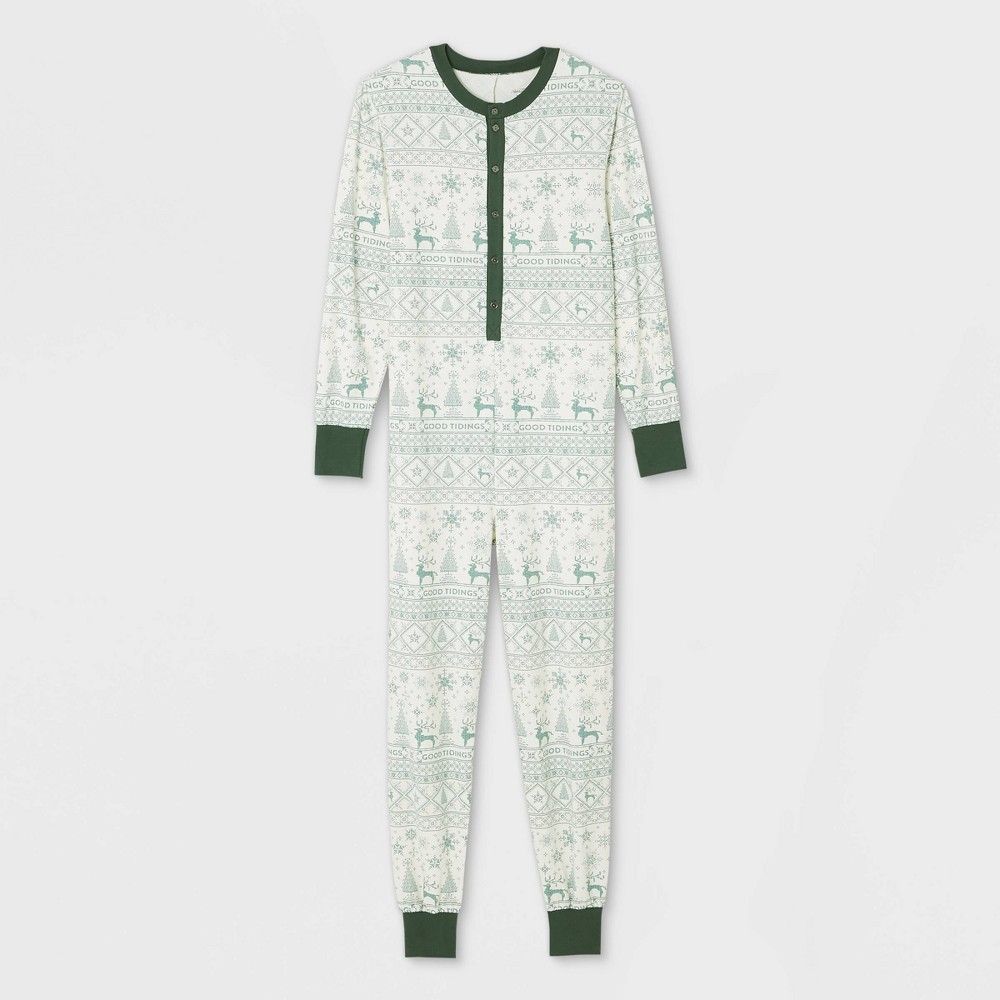 Men's Holiday 'Good Tidings' 1pc Pajama Green - Hearth & Hand with Magnolia XL | Target