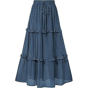 BTFBM Women's Long Summer Skirt 2026 Elegant High Waist Cocktail Party Wedding Guest Dress Flared... | Amazon (US)