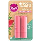 eos USDA Organic Lip Balm - Strawberry Sorbet | Lip Care to Moisturize Dry Lips | 100% Natural and G | Amazon (US)