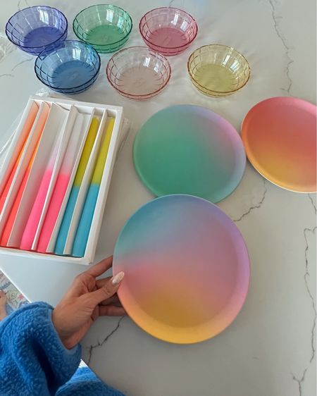 New colorful plates, bowls and candlesticks to brighten up my kitchen for spring and summer ☀️ obsessing over bright colors lately!  These would make great Mother’s Day gifts 🩷

Kitchen decor, colorful plates, colorful bowls, colorful candlesticks, gift for her, Mother’s Day gift, colorful kitchen, home decor, amazon find, Christine Andrew 

#LTKGiftGuide #LTKfindsunder50 #LTKhome