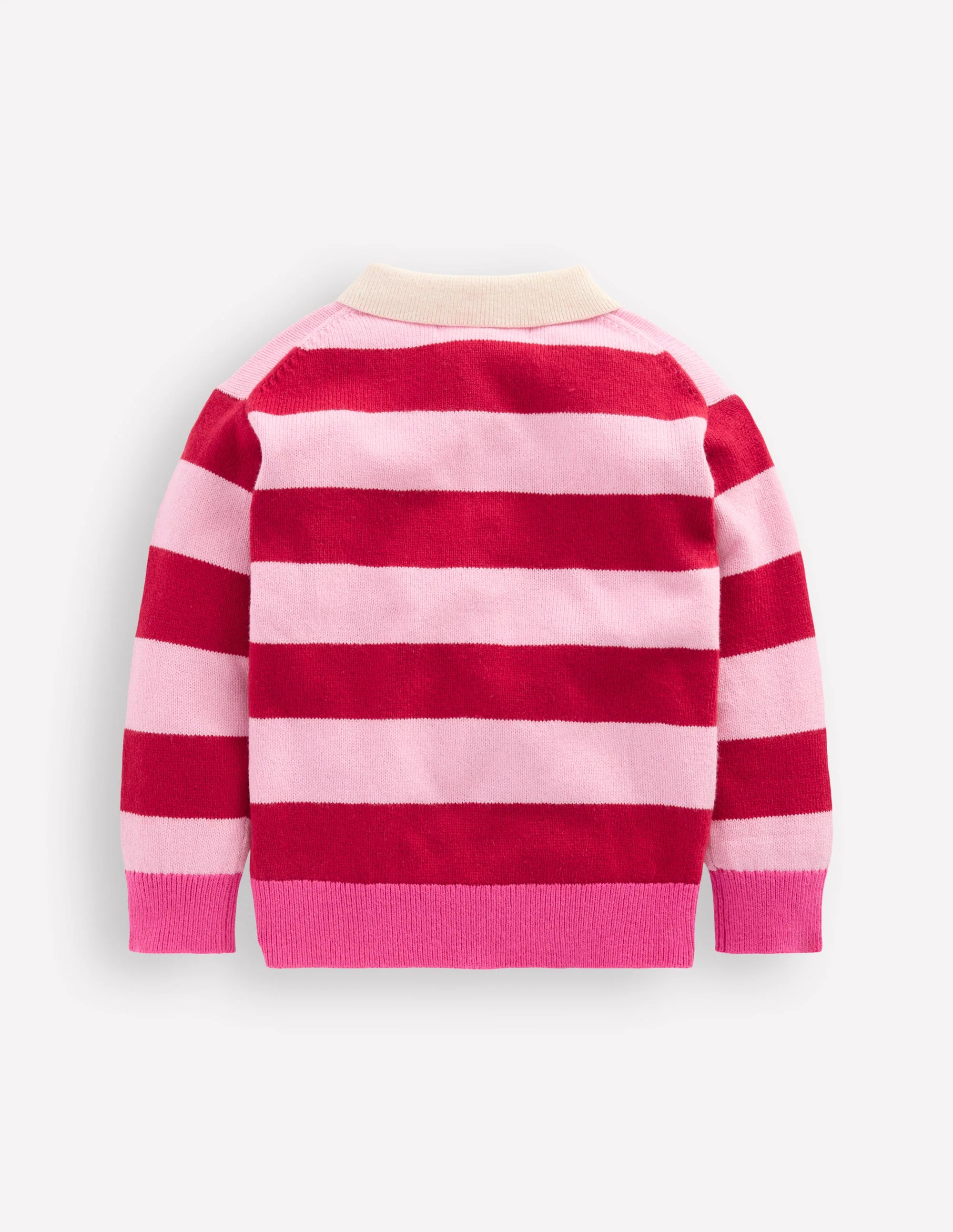 Knitted Rugby Sweater-Port/ Pink Stripe | Boden (US)