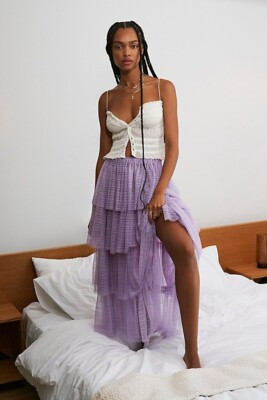 $98 FREE PEOPLE INTIMATELY Let's Go Girls Convertible Slip Skirt M Luxe Lilac | eBay US