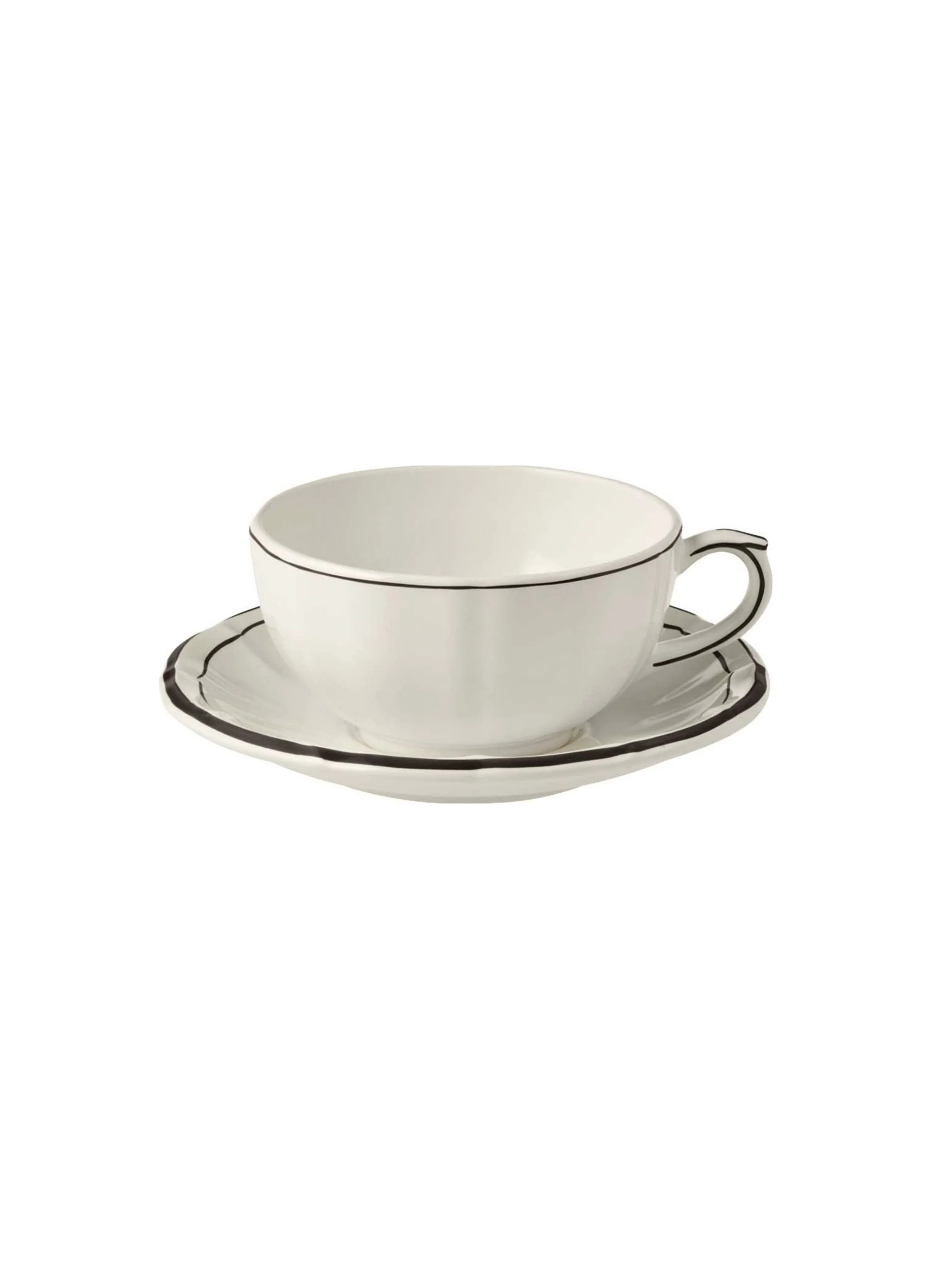 Gien Filet Midnight Breakfast Cup & Saucer Set | Weston Table