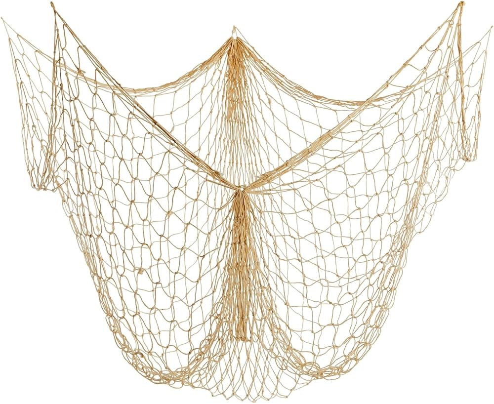 Natural Fishing Net Decorations, Nautical Wall Decor for Birthday Party, Baby Shower, Pirate Part... | Amazon (US)