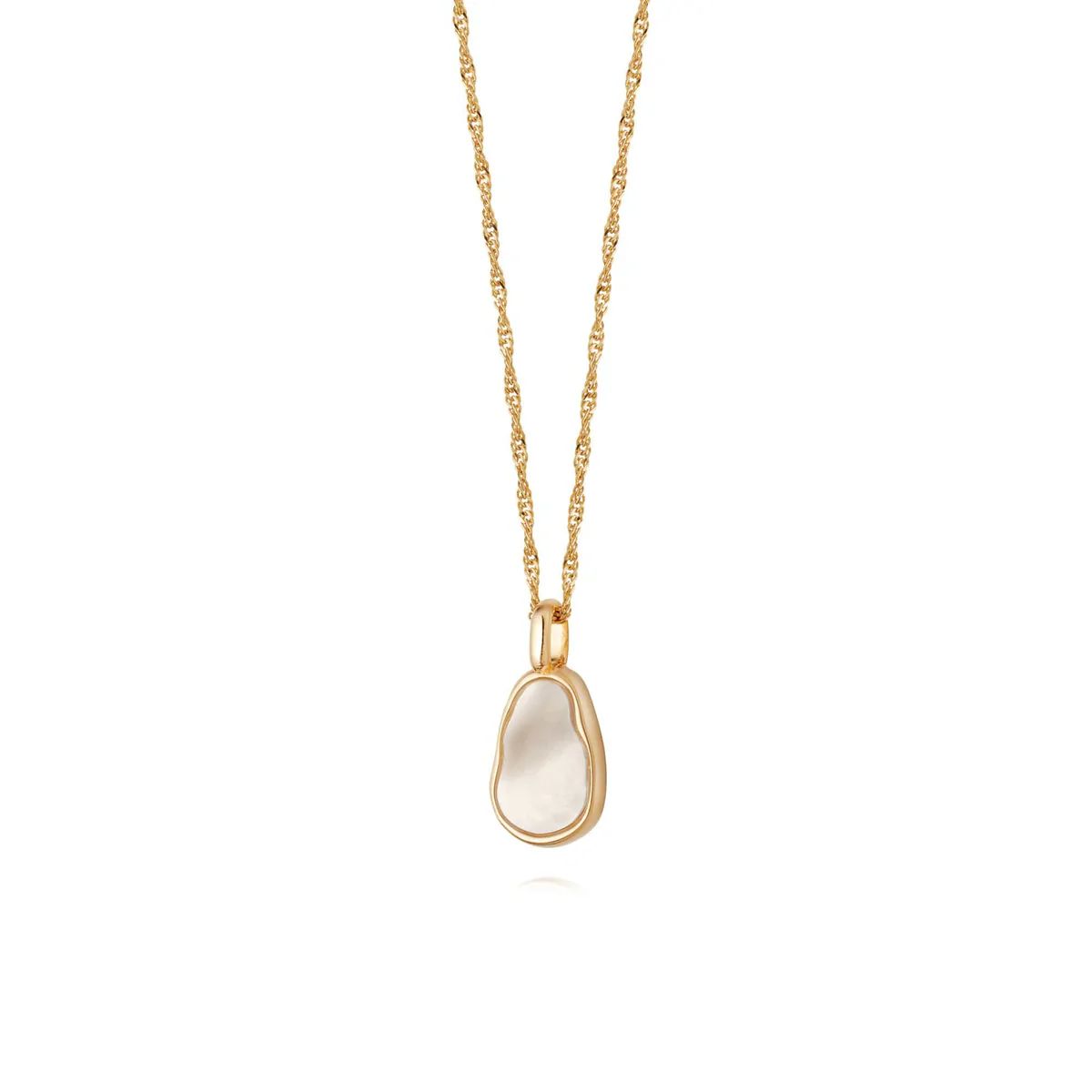 Isla Mother Of Pearl Necklace 18Ct Gold Plate | Daisy London Jewellery
