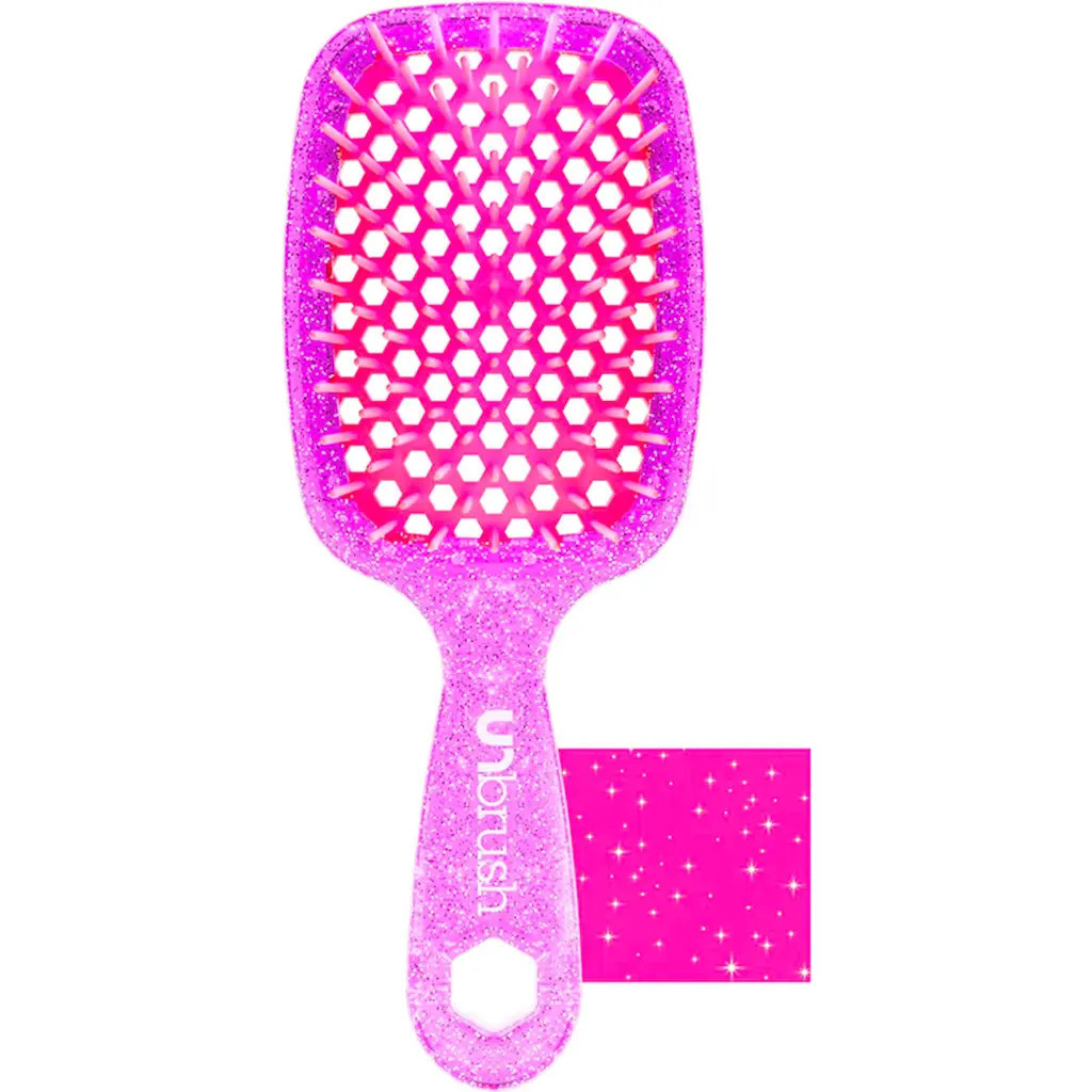 UNbrush Detangling Hair Brush Pastel Collection in Glitter/Rose Quartz Pink at Nordstrom Rack | Nordstrom Rack