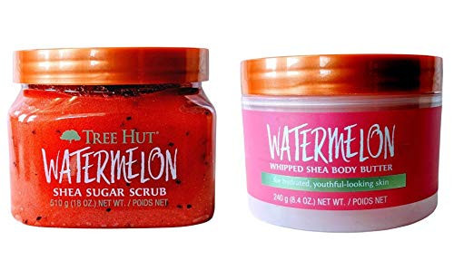 Tree Hut Radiant Skin Watermelon Shea Sugar Scrub Bundled With Watermelon Whipped Shea Body Butter | Amazon (US)