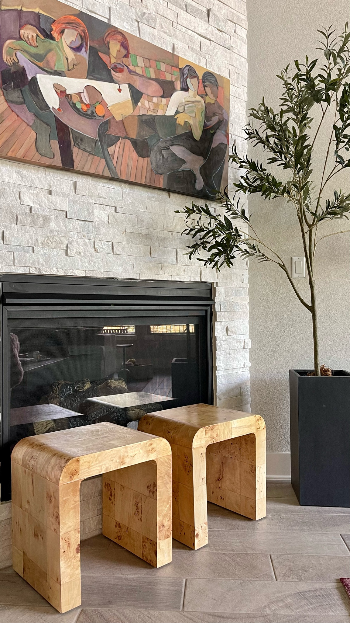 I just added these burl side tables that can double as stools in front of the fireplace. They are back in stock and the price cannot be beat.

#LTKhome #LTKsalealert