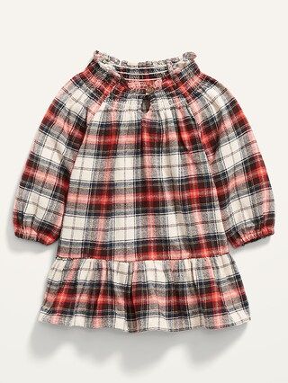 Plaid Flannel Long-Sleeve Dress for Baby | Old Navy (US)