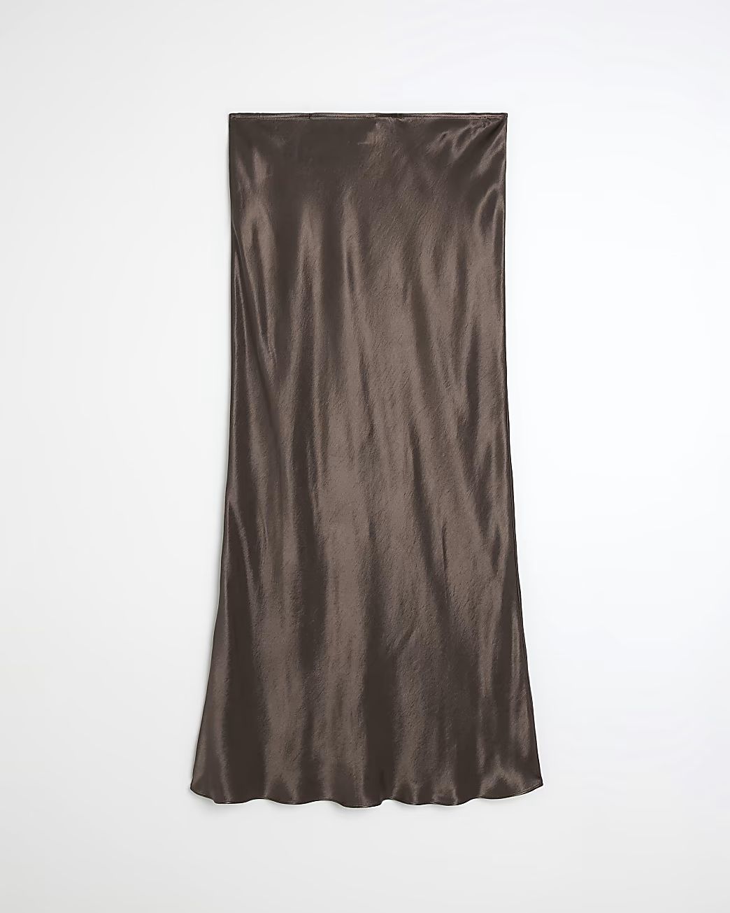 Brown satin maxi skirt | River Island (UK & IE)