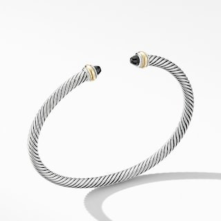 Cable Classic Collection® Bracelet with Black Onyx and 18K Yellow Gold | David Yurman