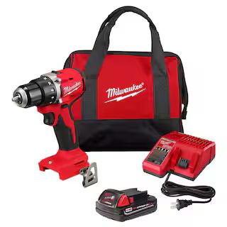 Milwaukee M18 18V Lithium-Ion Brushless Cordless 1/2 in. Compact Drill/Driver with One 2.0 Ah Bat... | The Home Depot