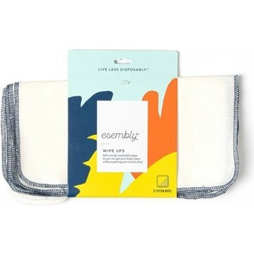 Esembly - Wipe Ups Reusable Cloth Wipes | Organic Cotton (12 Count) | Organic Cotton (White) | Maiso | Maisonette