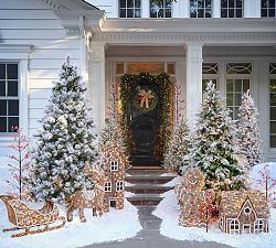 Lit Rattan Gingerbread Collection | Pottery Barn (US)