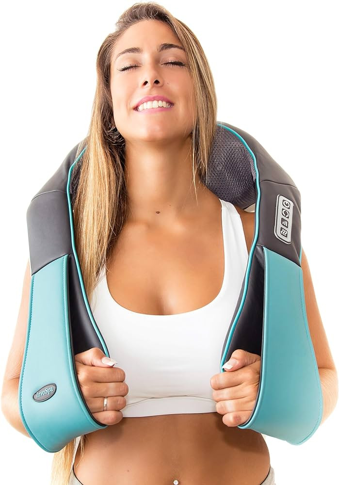 InvoSpa Shiatsu Neck and Back Massager with Heat - Deep Kneading Pillow for Massage - Electric Fu... | Amazon (US)