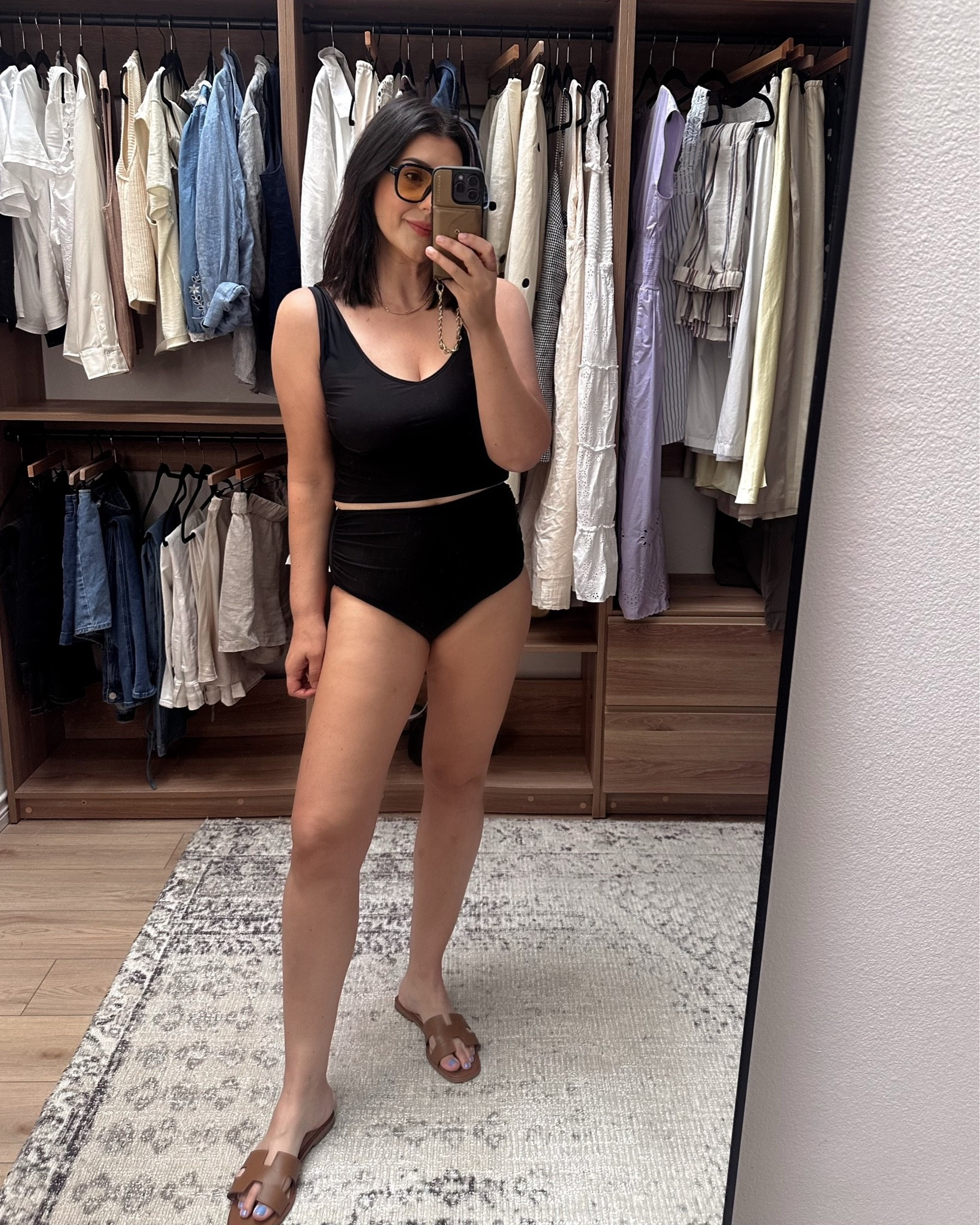 Found this very tummy friendly swim suit! It’s under $50! It does run a bit big, I’m in the large and there is plenty of wiggle room in the top! I like that the bottoms go up higher than my belly button as well. Super high rise!