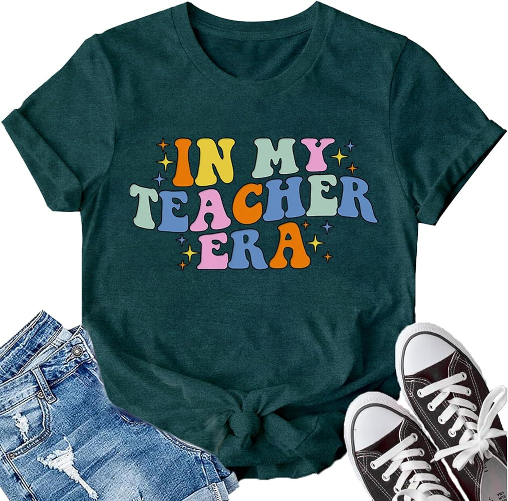 LBP Womens Teacher Shirts Teacher Life Short Sleeve in My Teacher Era Shirt | Amazon (US)