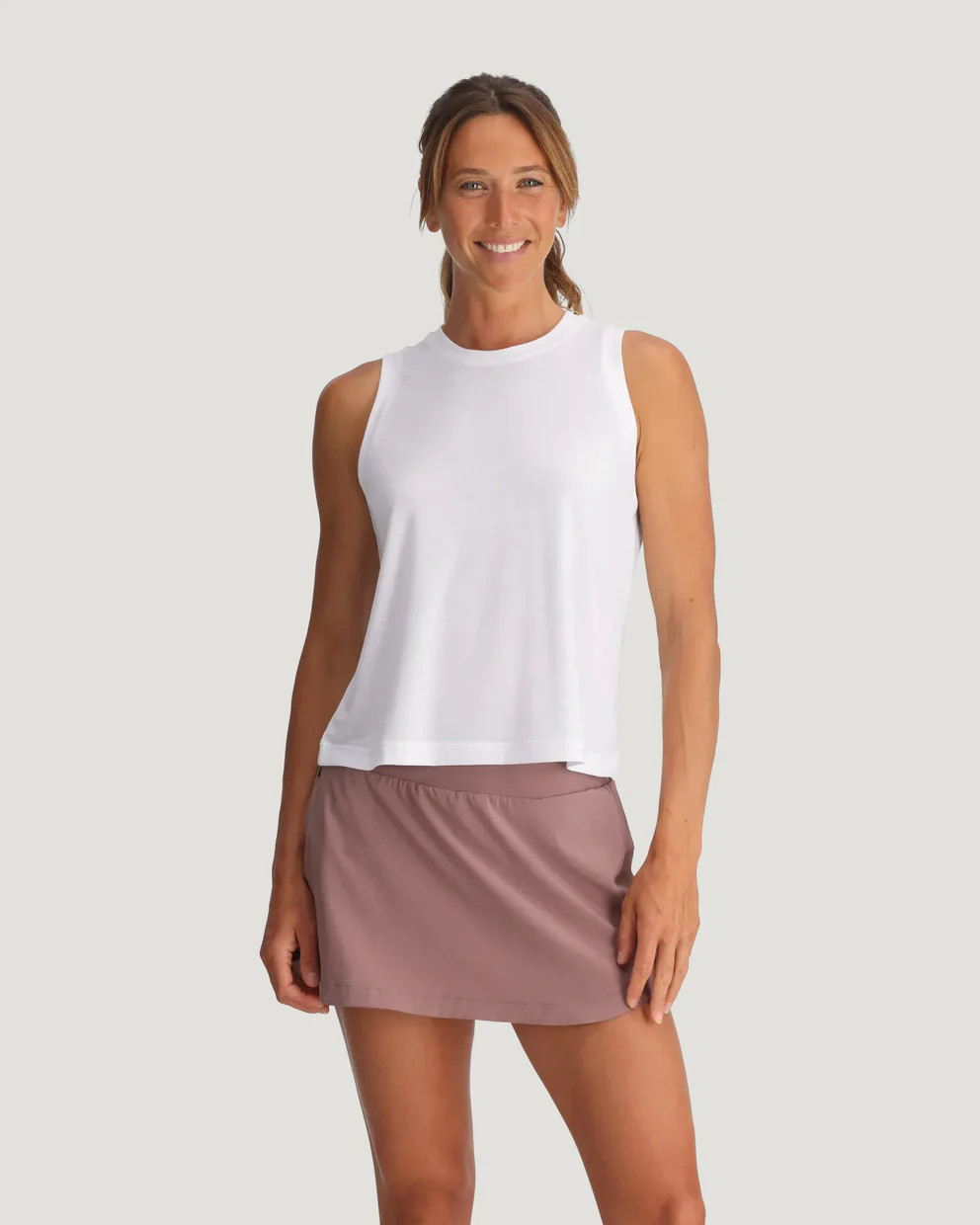 Women's Elevate Lightweight Tank - Bright White | Free Fly Apparel