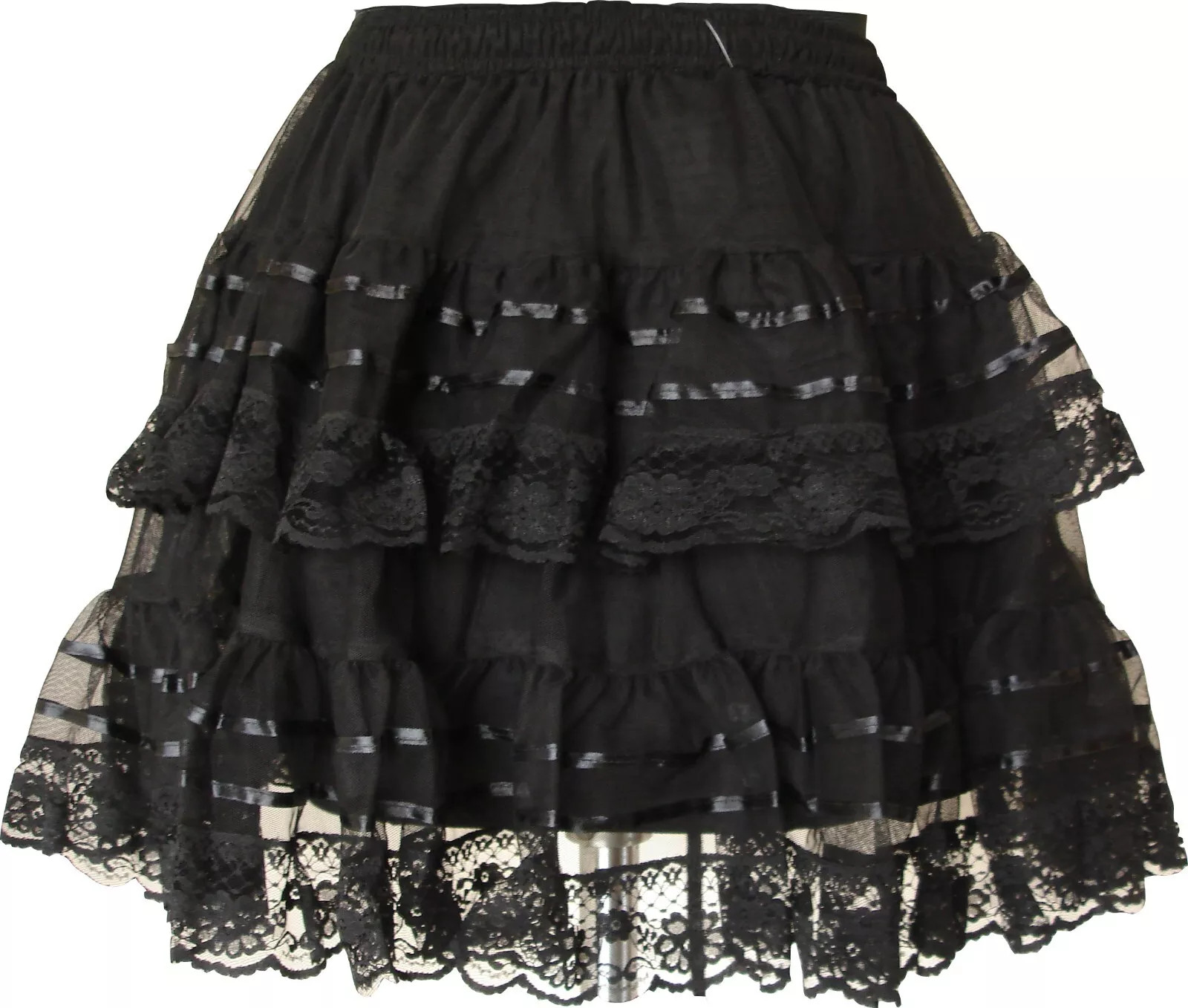 Gothic Mini Skirt Black Party Wear Halloween Victorian One Size Fits All | Walmart (US)