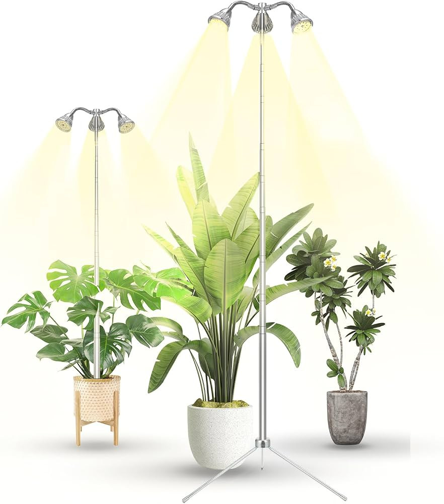 Grow Lights for Indoor Plants Full Spectrum with Detachable Tripod Stand, 10-55 Inches Height Adj... | Amazon (US)