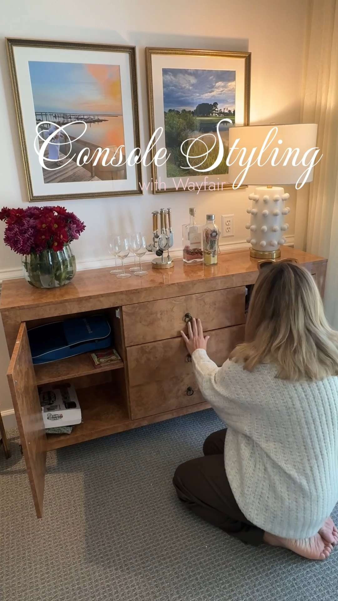 Our condo got a little Fall upgrade with this burl wood–style console. It’s perfect for stashing board games, extra blankets, and even pickleball paddles for our guests. On top, I added barware accessories, and paired with my Wayfair swivel chairs and lamp, the whole space feels cozy and complete. Now’s a great time to shop Wayfair during their Epic Fall Sale, with Up to 70% Off! Fast & Easy Delivery on orders over $35. I’ve linked these Wayfair finds and more picks from the sale! @wayfair #Wayfair #WayfairPartner  

 

#LTKHome #LTKSaleAlert #LTKStyleTip