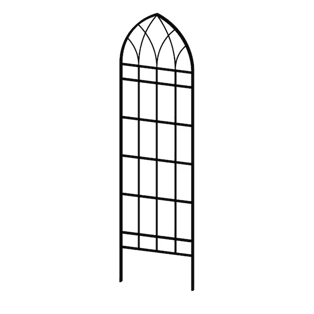 Style Selections 21.9-in W x 80.9-in H Black Steel Garden Trellis For Climbing Plants For Cucumbe... | Lowe's