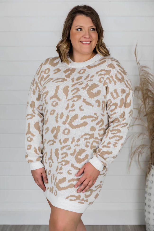 Gone For Good Animal Print Sweater Dress FINAL SALE | The Pink Lily Boutique