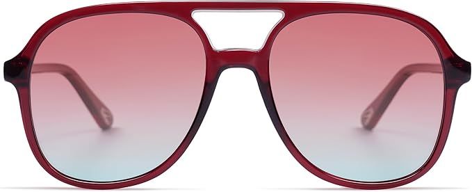 SOJOS Retro Polarized Aviator Sunglasses for Women Men Classic 70s Vintage Trendy Square Aviators | Amazon (US)