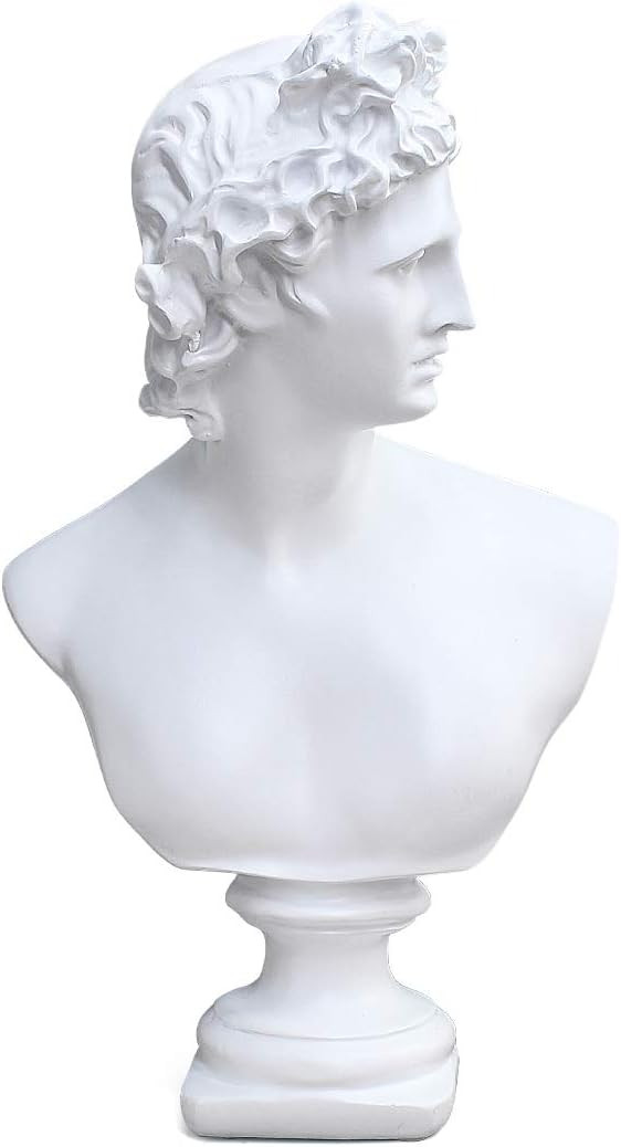 Beonueni 12 Inch Classic Greek Pythian Apollo Bust Statue Gypsum Statue Replica Sculpture Figurin... | Amazon (US)