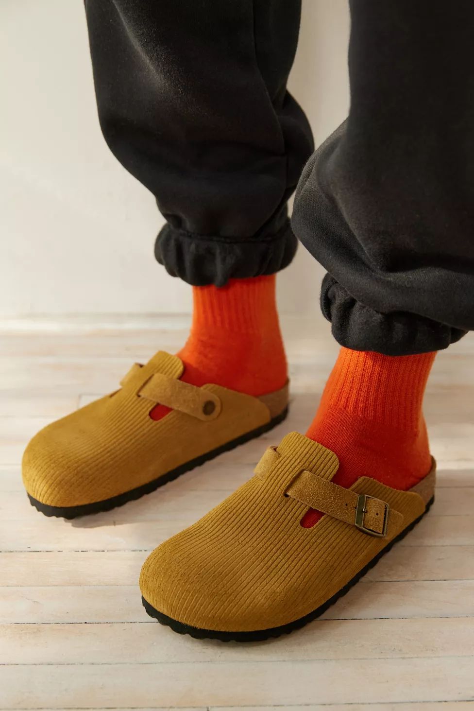 Birkenstock Boston Suede Embossed Corduroy Clog | Urban Outfitters (US and RoW)