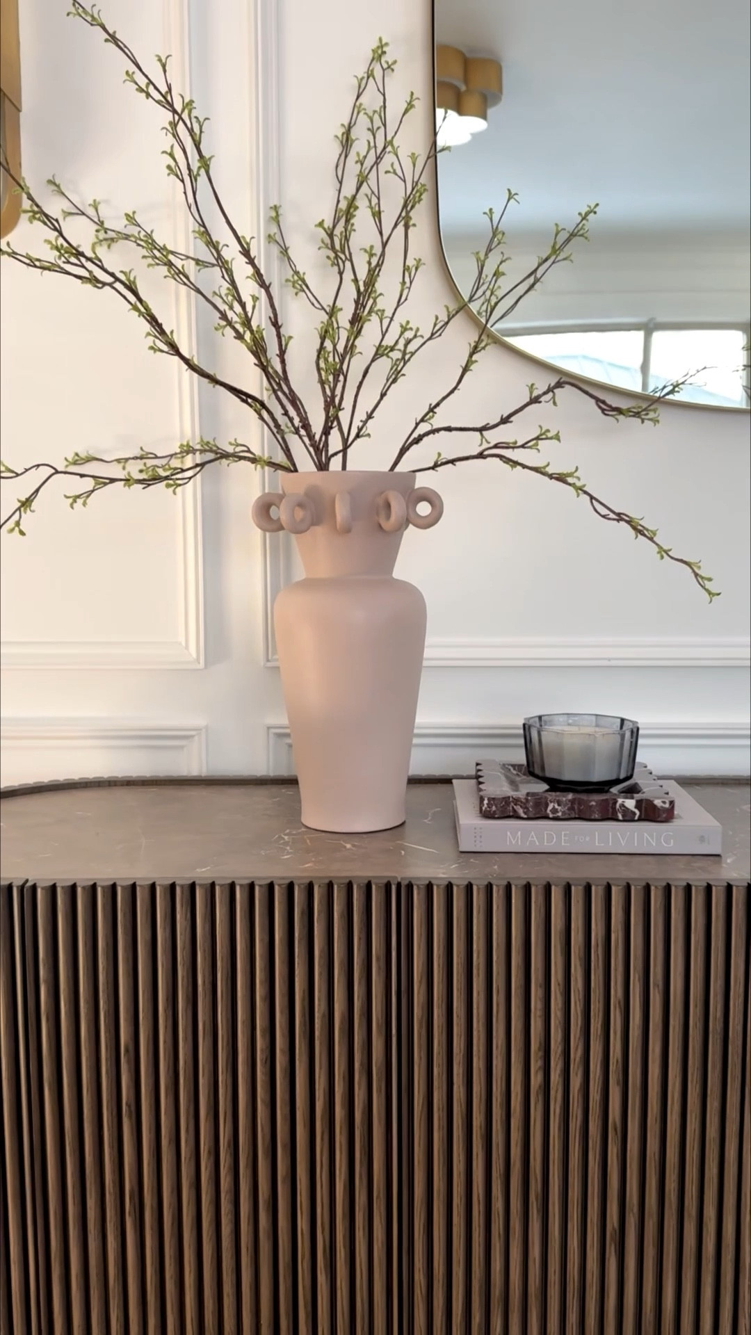 This statement making vase only needs simple branches. The sculptural detail of the vase is stunning. @Lulu and Georgia 

#LTKHome #LTKmorningroutine #LTKOver40