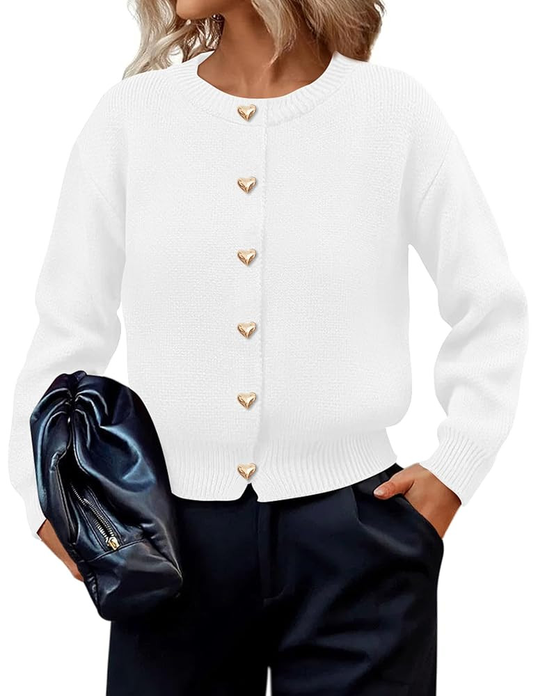 PRETTYGARDEN Cardigan Sweaters for Women Trendy Long Sleeve Open Front Button Down Jacket 2025 Fa... | Amazon (US)