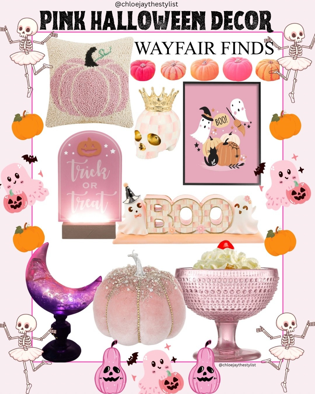 How cute are these pink Halloween inspired items from Wayfair! 

#LTKHome #LTKSeasonal #LTKHalloween