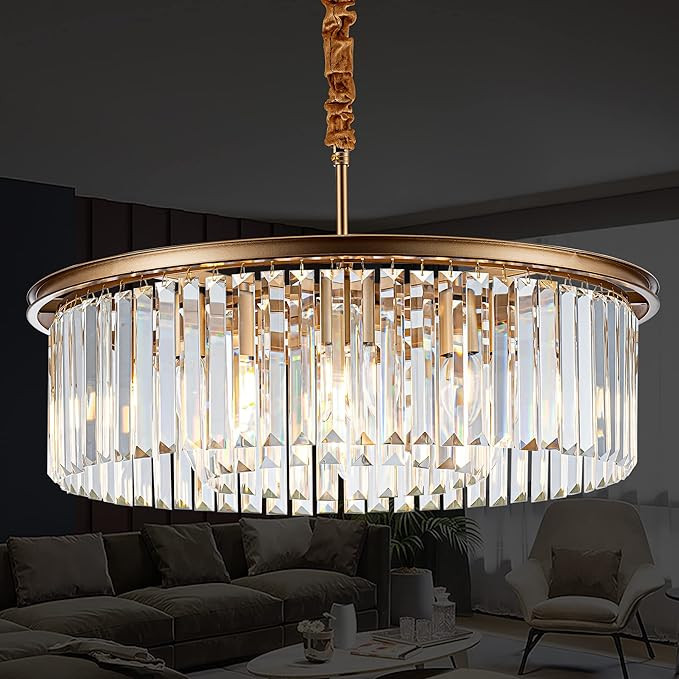 Faibra Crystal Chandelier (12-Light, Black) | Amazon (US)