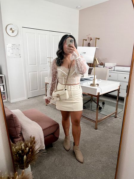Sharing one of my current favorite outfits for a special night out ✨ 

#falloutfit #fallfashion #datenightoutfit #ankleboots #leatherskirt

#LTKHoliday #LTKstyletip #LTKparties