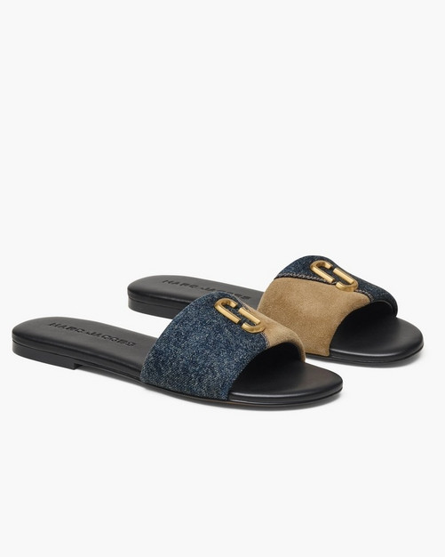 The Denim Suede Snapshot Slide | Marc Jacobs