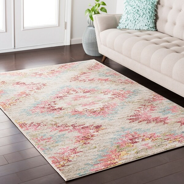 Trocadero Boho Modern Geometric Area Rug - Pink 5'3" x 7'3" | Bed Bath & Beyond