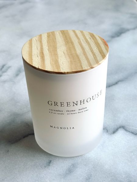 Magnolia Market makes the most beautiful candles. This one is a lovely gift for a gardener or plant lady. The greenhouse candle is a lovely fresh blend of cucumber, thyme, and melon 🍈 #greenhouse #candle #gardengift 

#LTKfindsunder50 #LTKhome #LTKSeasonal