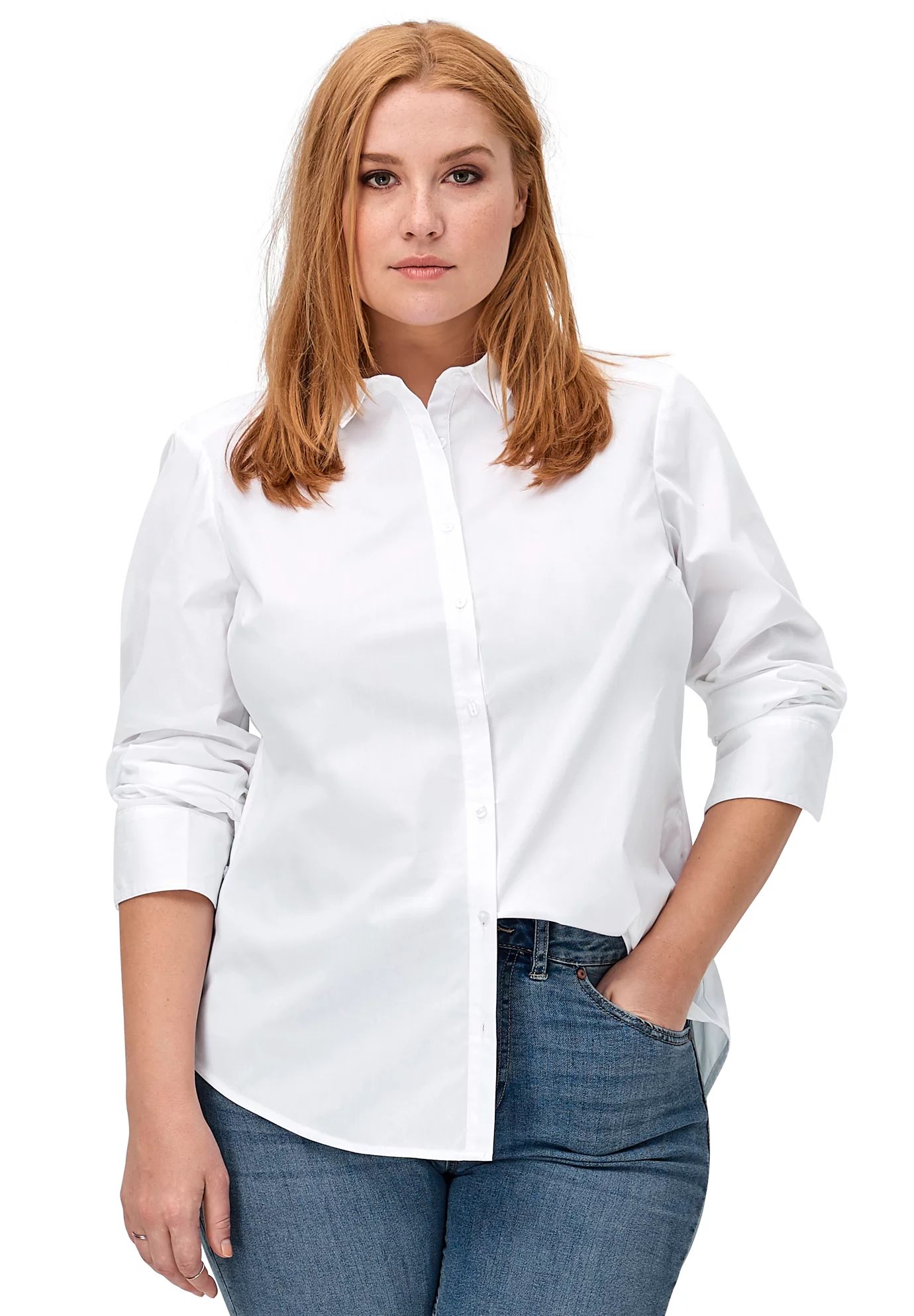 Ellos Women's Button Down Shirt Shirt | Walmart (US)