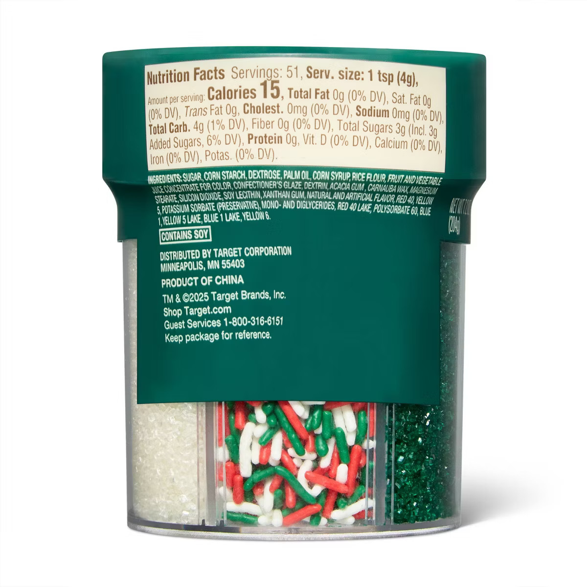 Christmas Decors- 6 Cell Sprinkles - 7.27oz - Favorite Day™ | Target