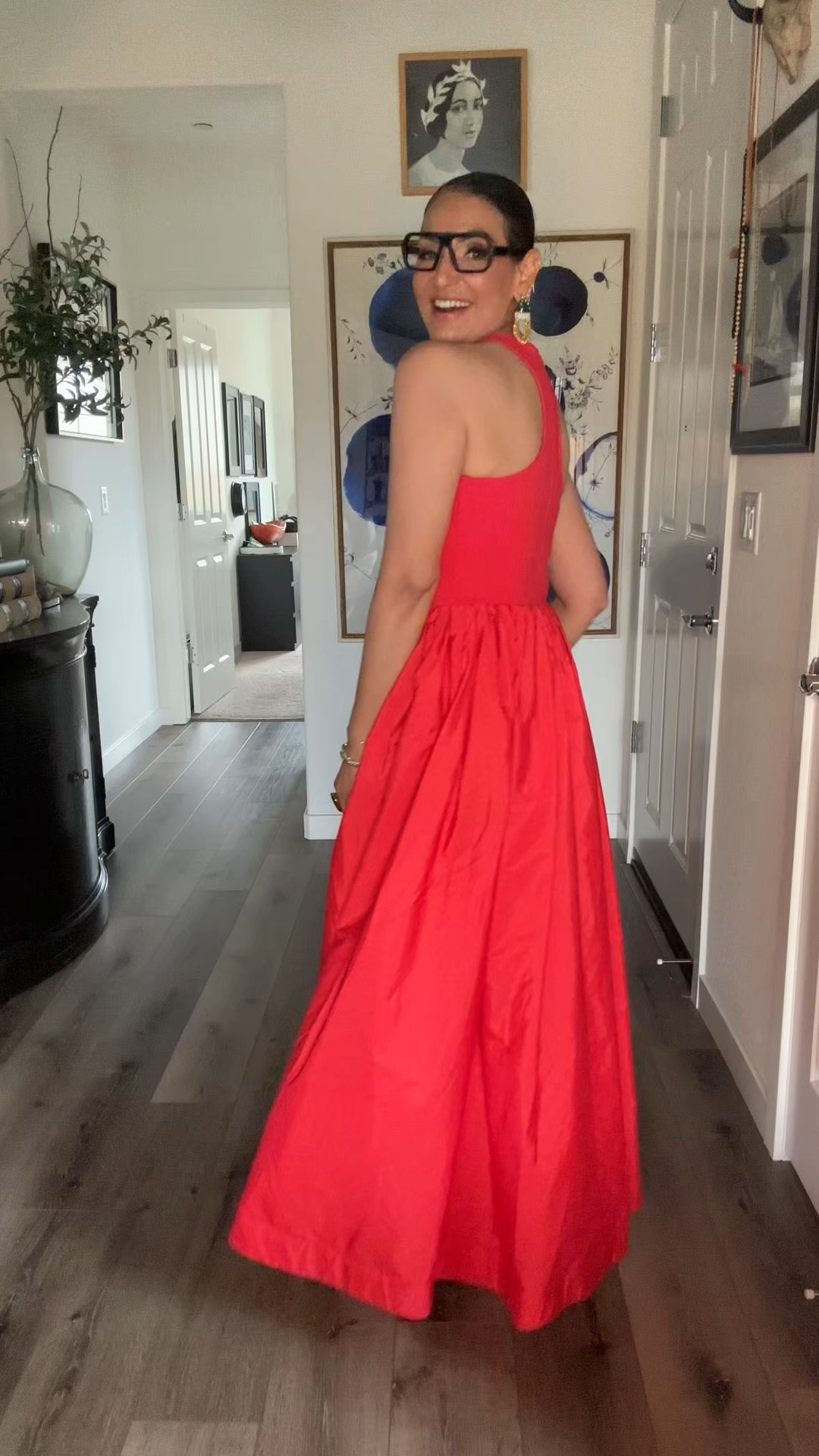 “There’s something about red—it’s bold, it’s happy, and it’s me. Ready to bring some festive cheer in my favorite hue. ❤️ #RedMood”