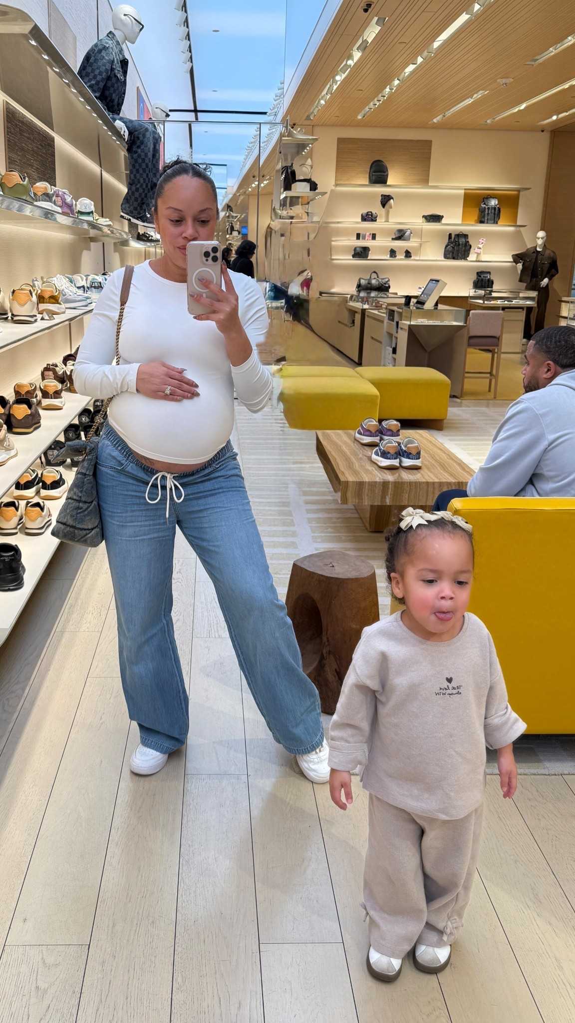 Maternity jeans from H&M ￼

#LTKBump #LTKmomlife #LTKootd