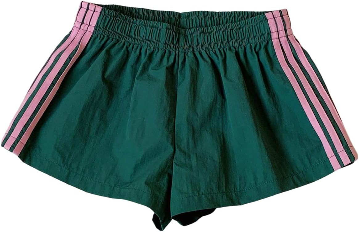 MakeMeChic Women's Striped Summer Shorts Wide Leg Workout Running Shrots Lounge Sweat Track Short... | Amazon (US)